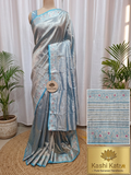 Blue Banarasi Tissue silk saree