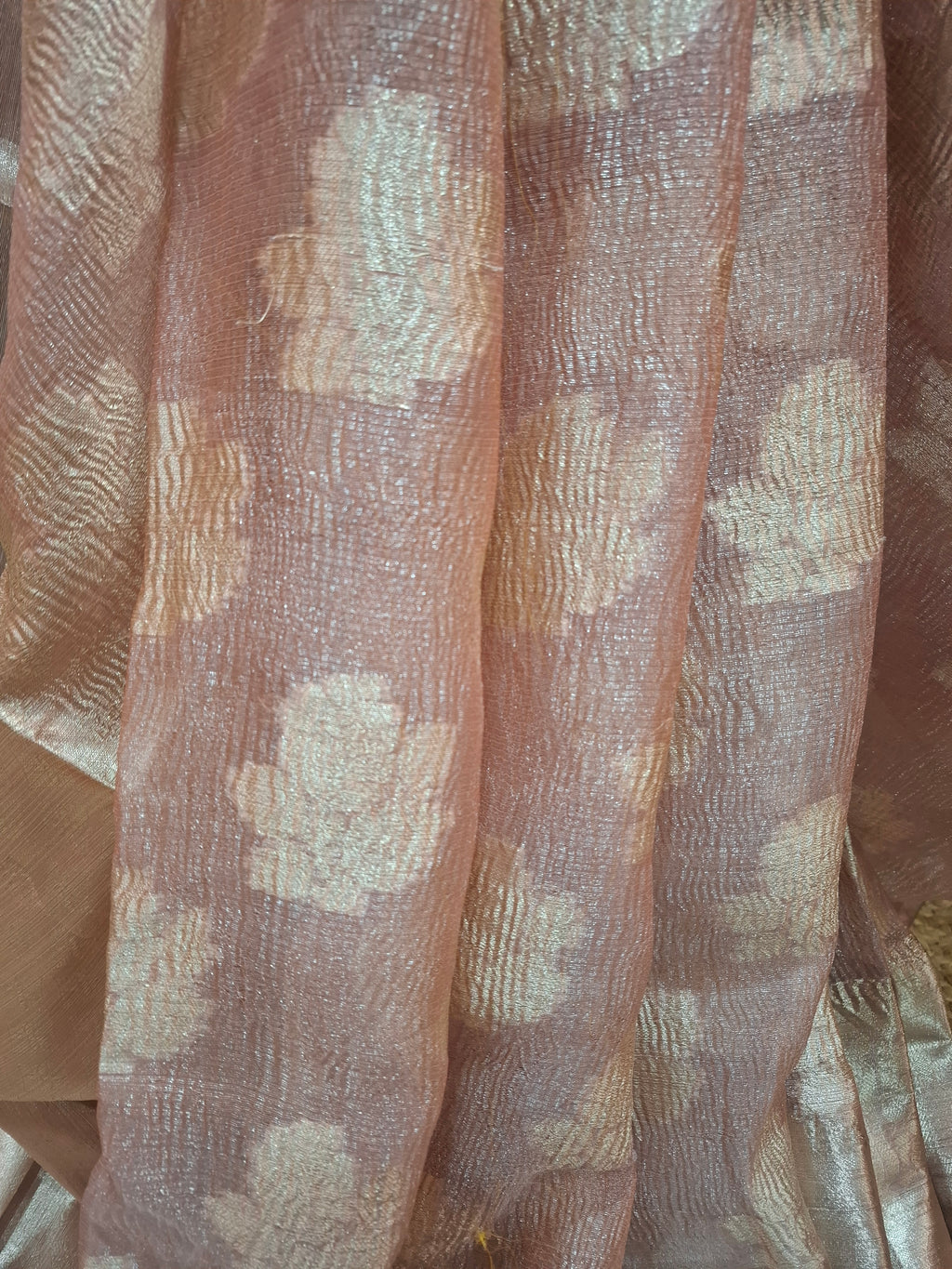 Crushed Tissue Silk in Pastel pink