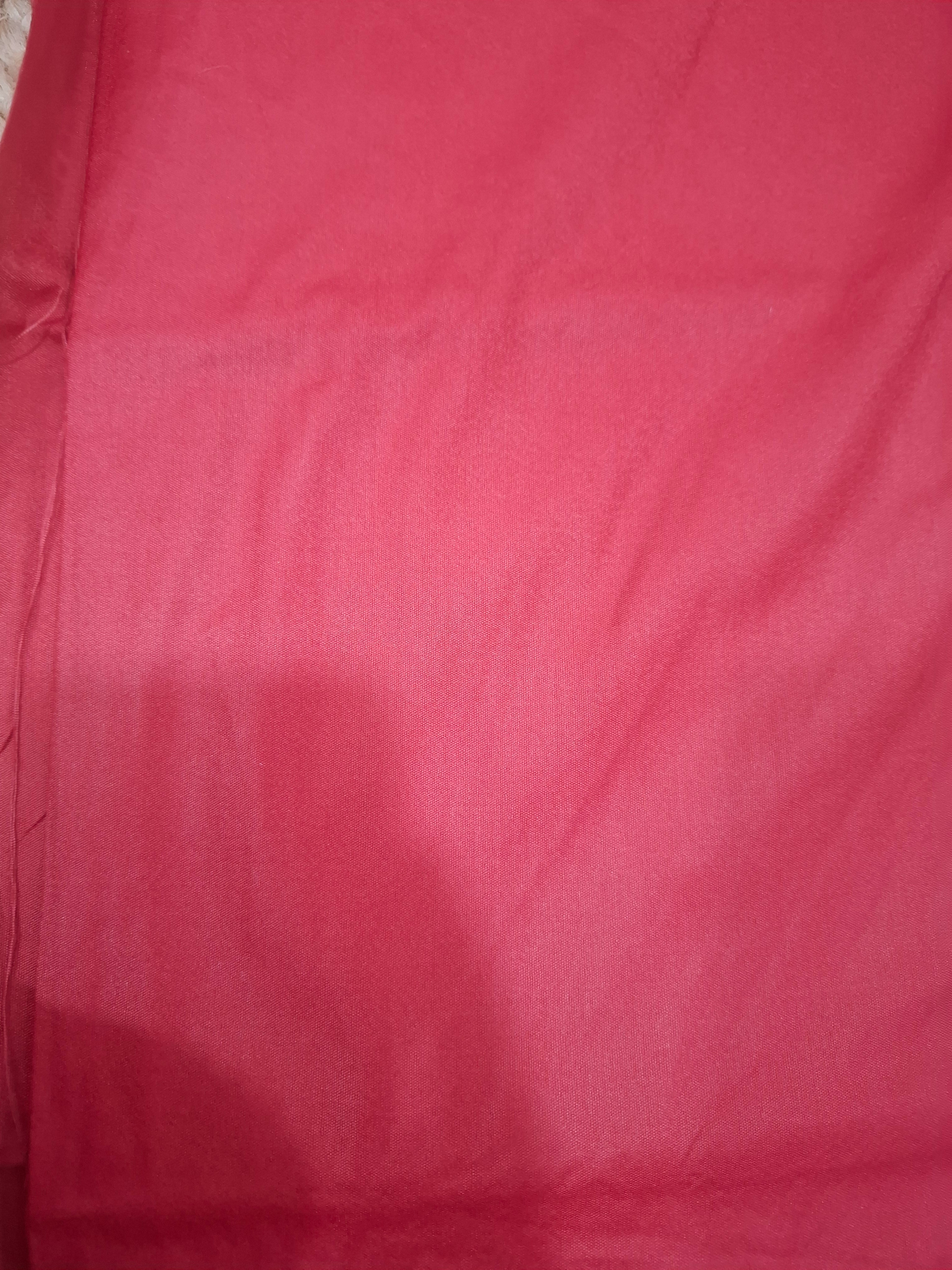 Red Banarasi premium katan dress material