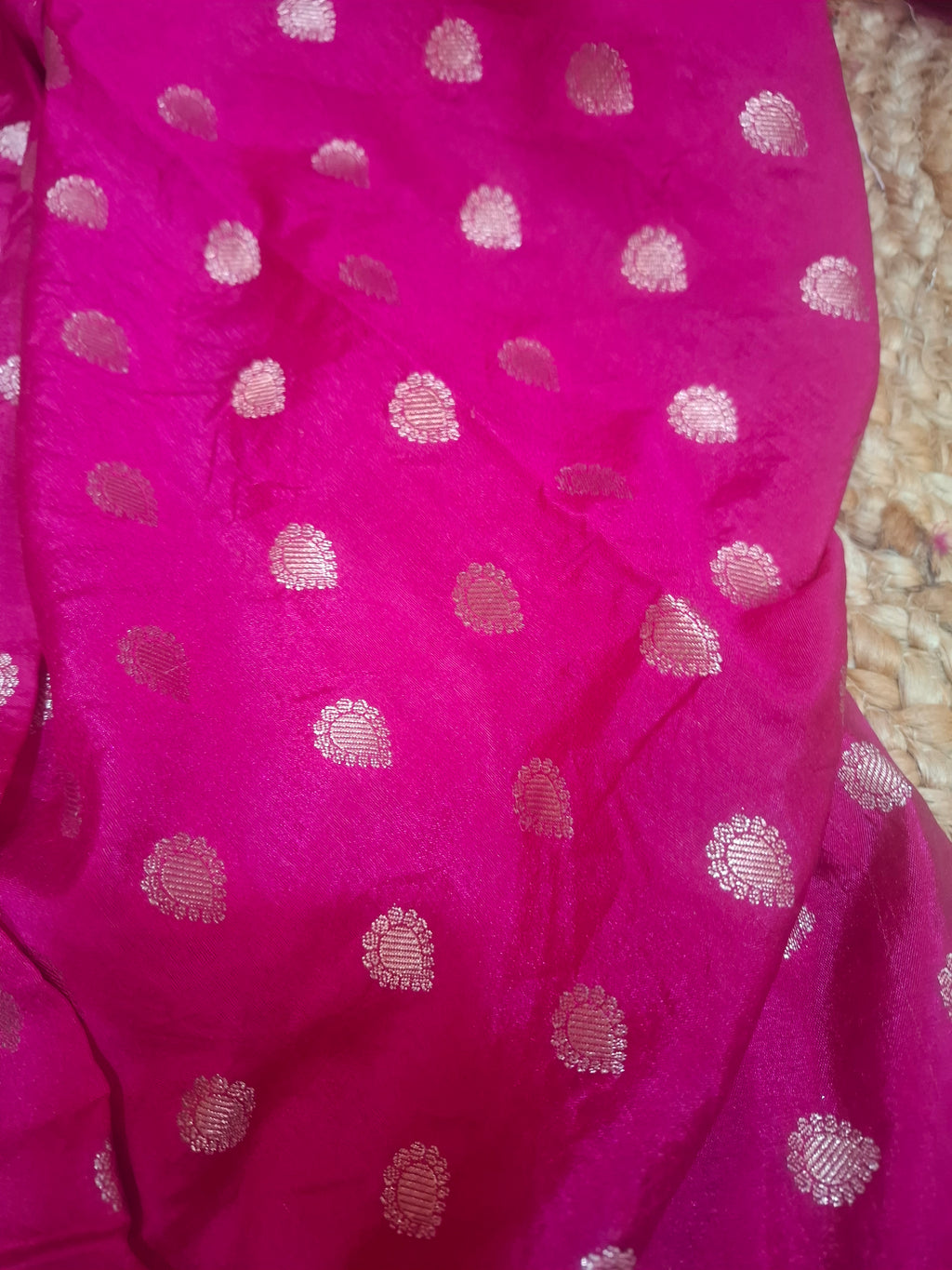 Navy Malmali banarasi silk contrast border