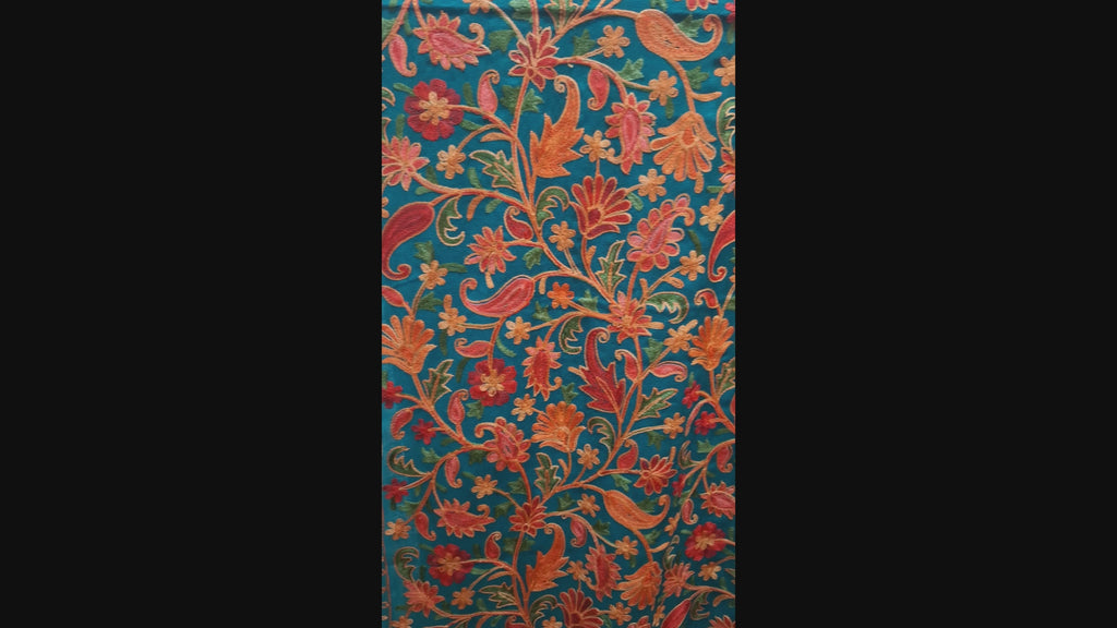 Firozi embroidered stole