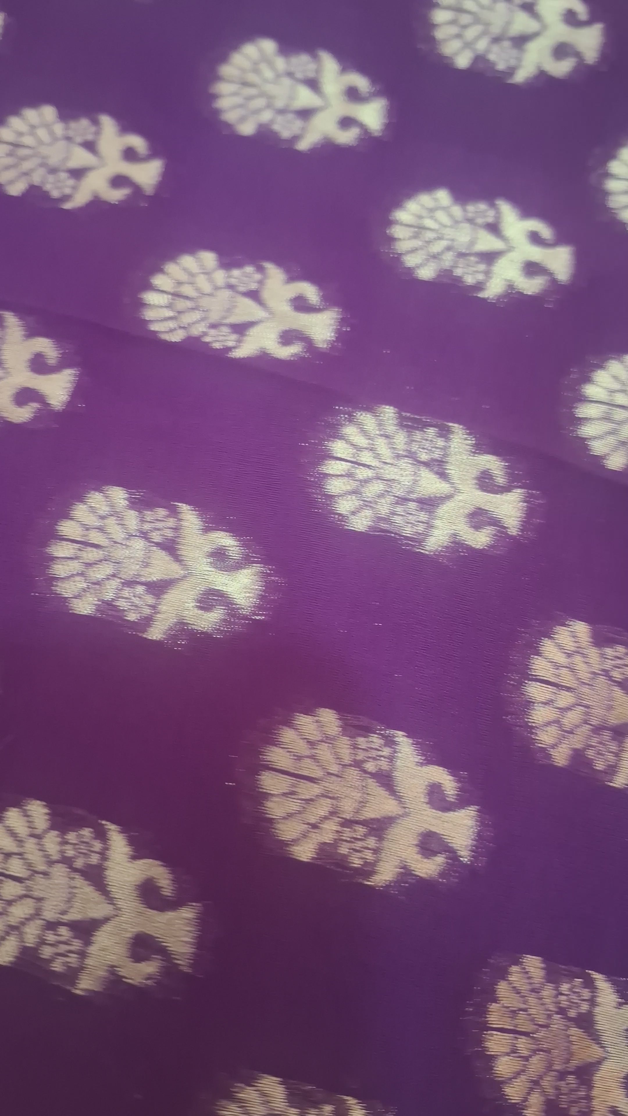 Shades of Purple Pure Khaddi Banarasi Saree