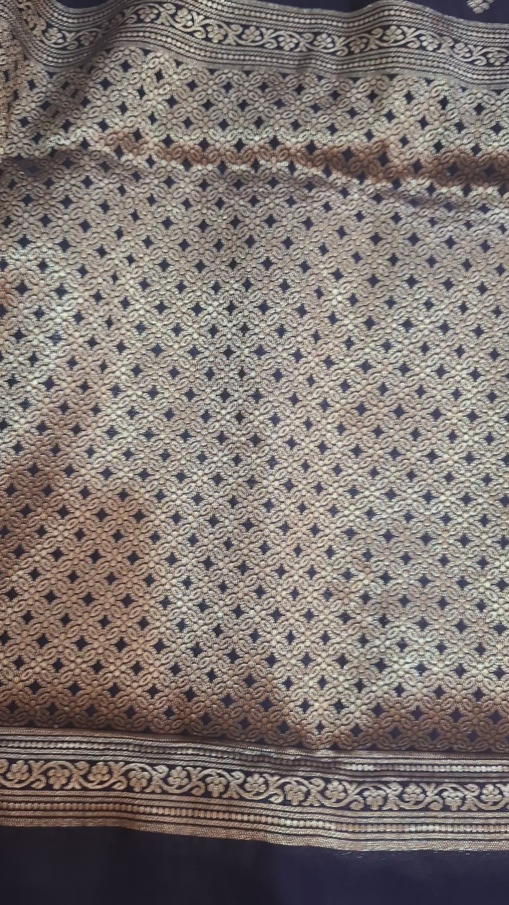 Navy blue silver zari bandhni design Banarasi silk saree