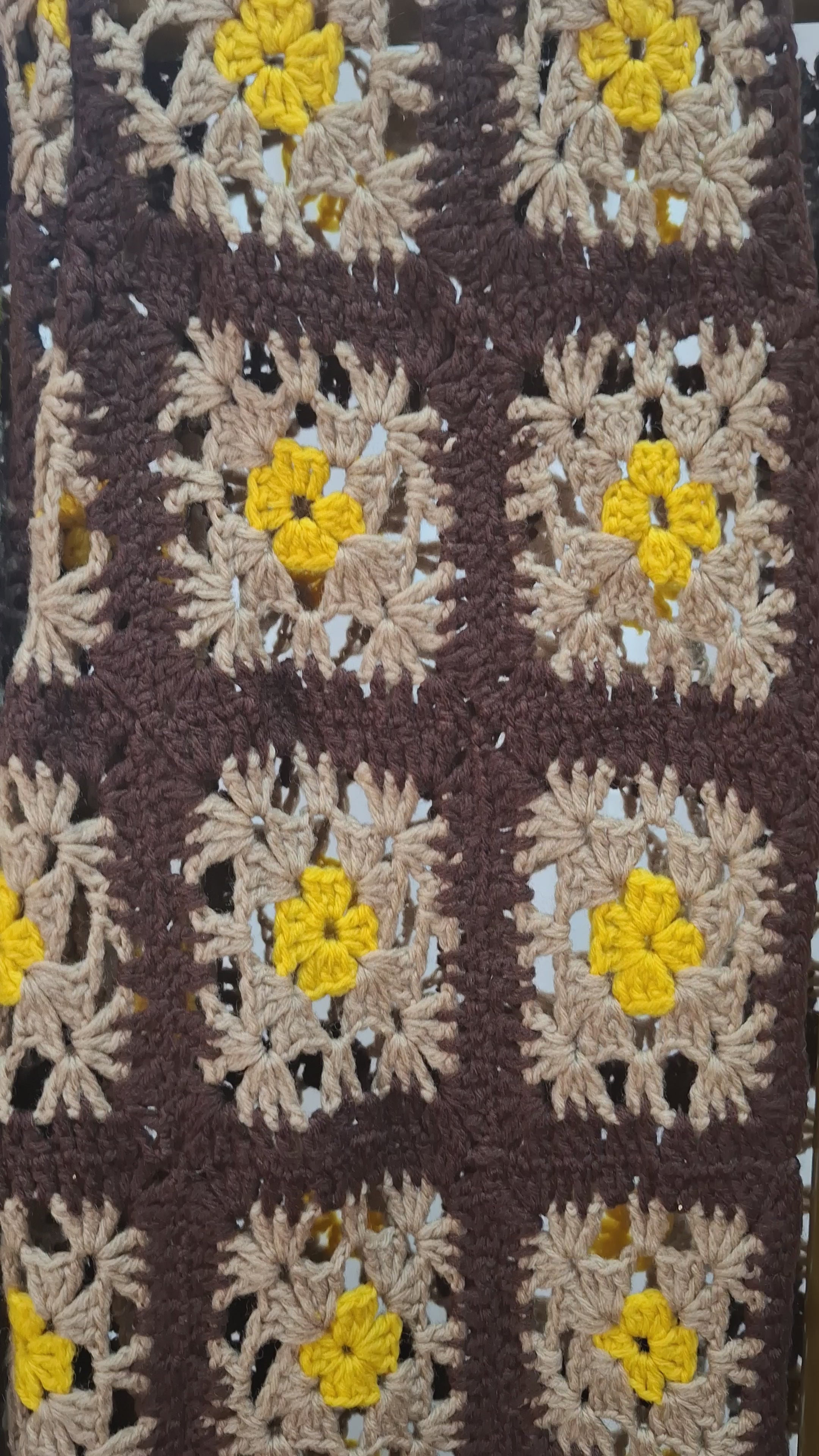 Long Crochet flower shrug