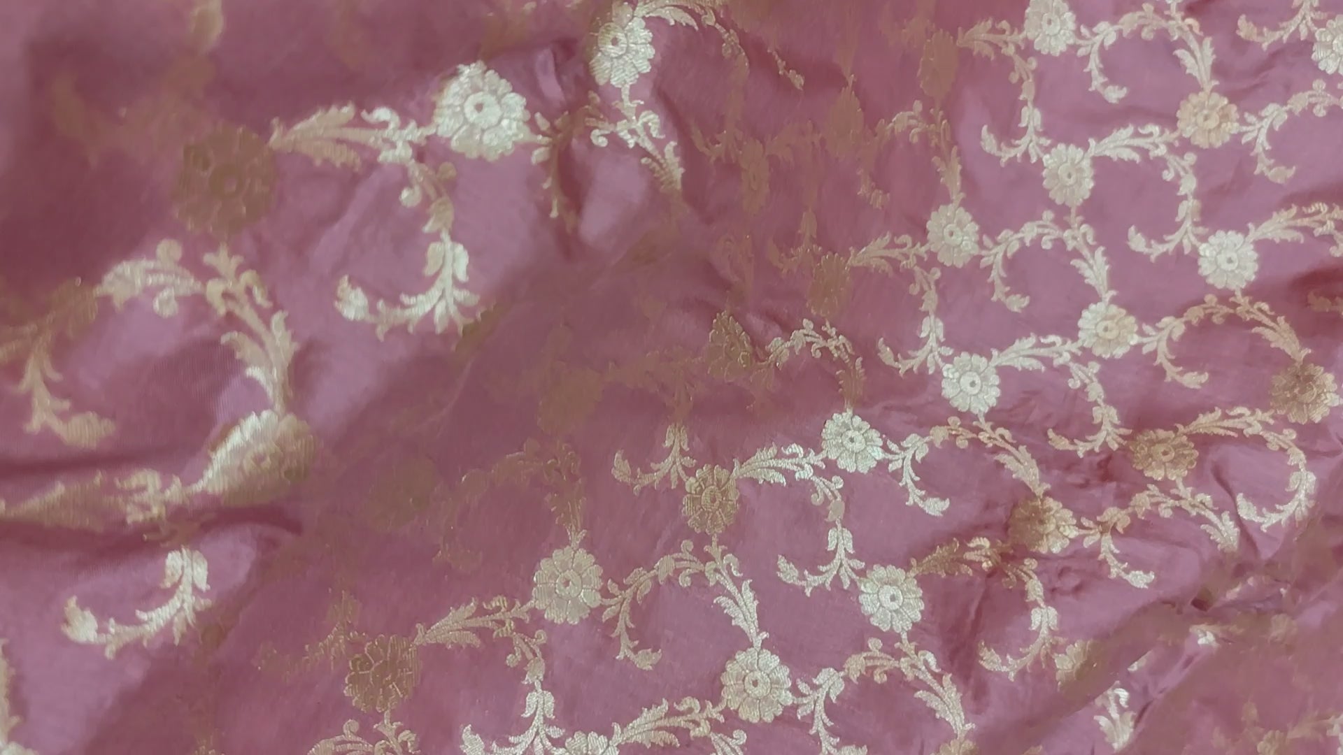Mauve-Pink Pure Katan Handloom Banarasi Saree