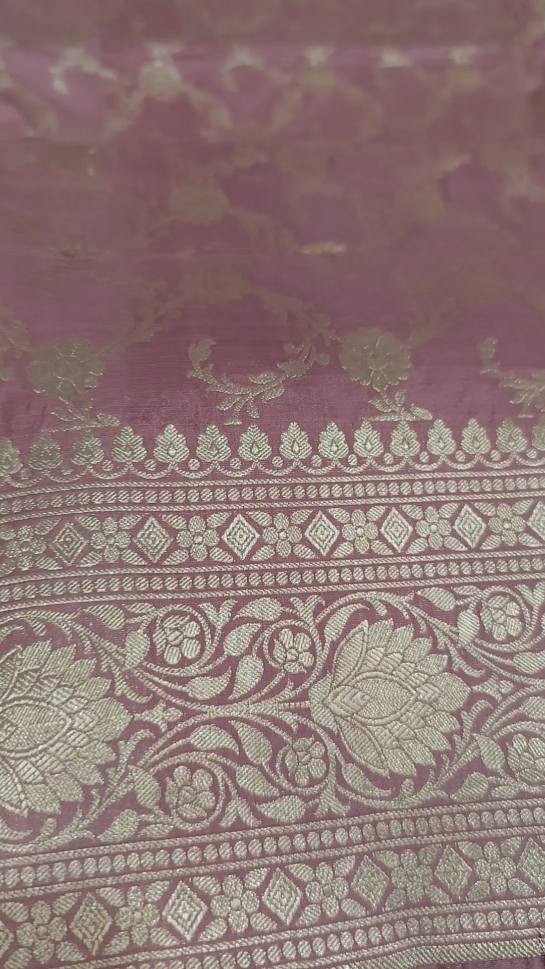 Mauve-Pink Pure Katan Handloom Banarasi Saree