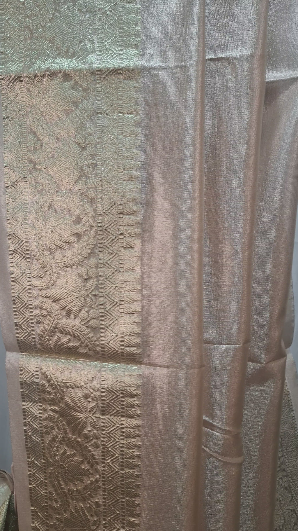 Ivory Gold Banarasi Tissue Silk Saree
