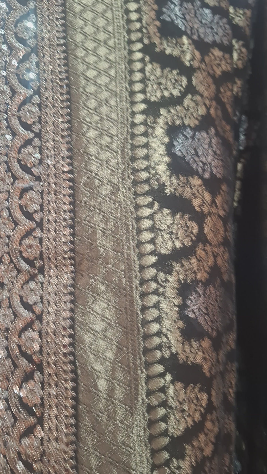 Black heavy zari Pure Khaddi Banarasi Saree