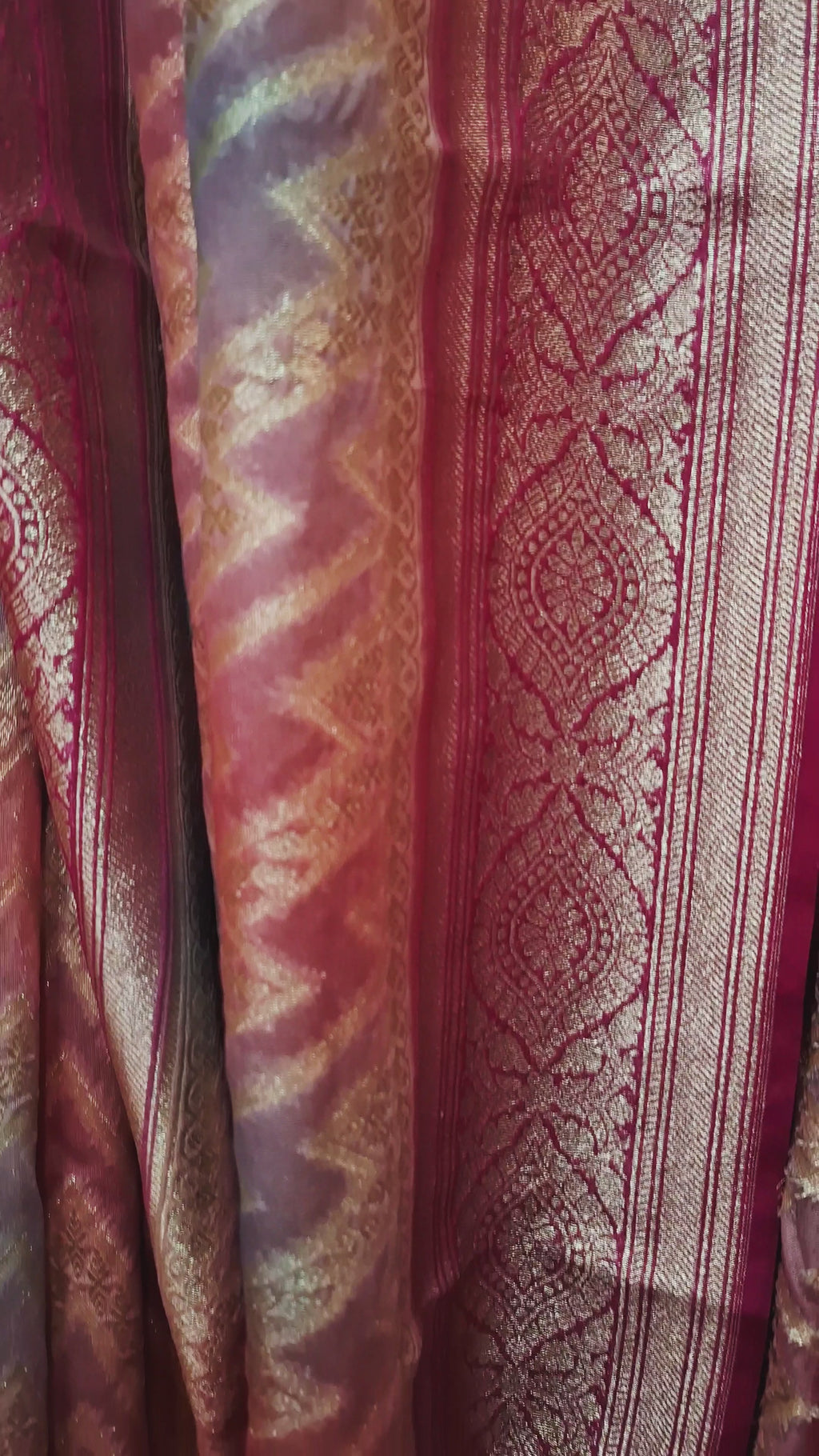 Shades of Pink - Banarasi Kora Tissue Silk
