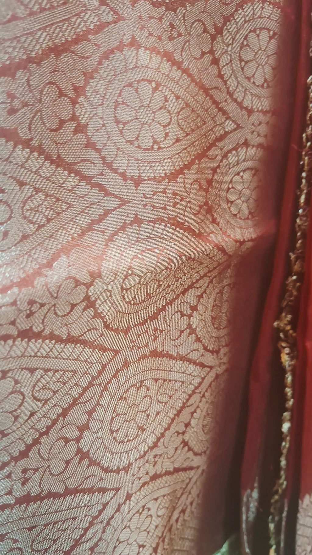 Red premium tissue maharani saree