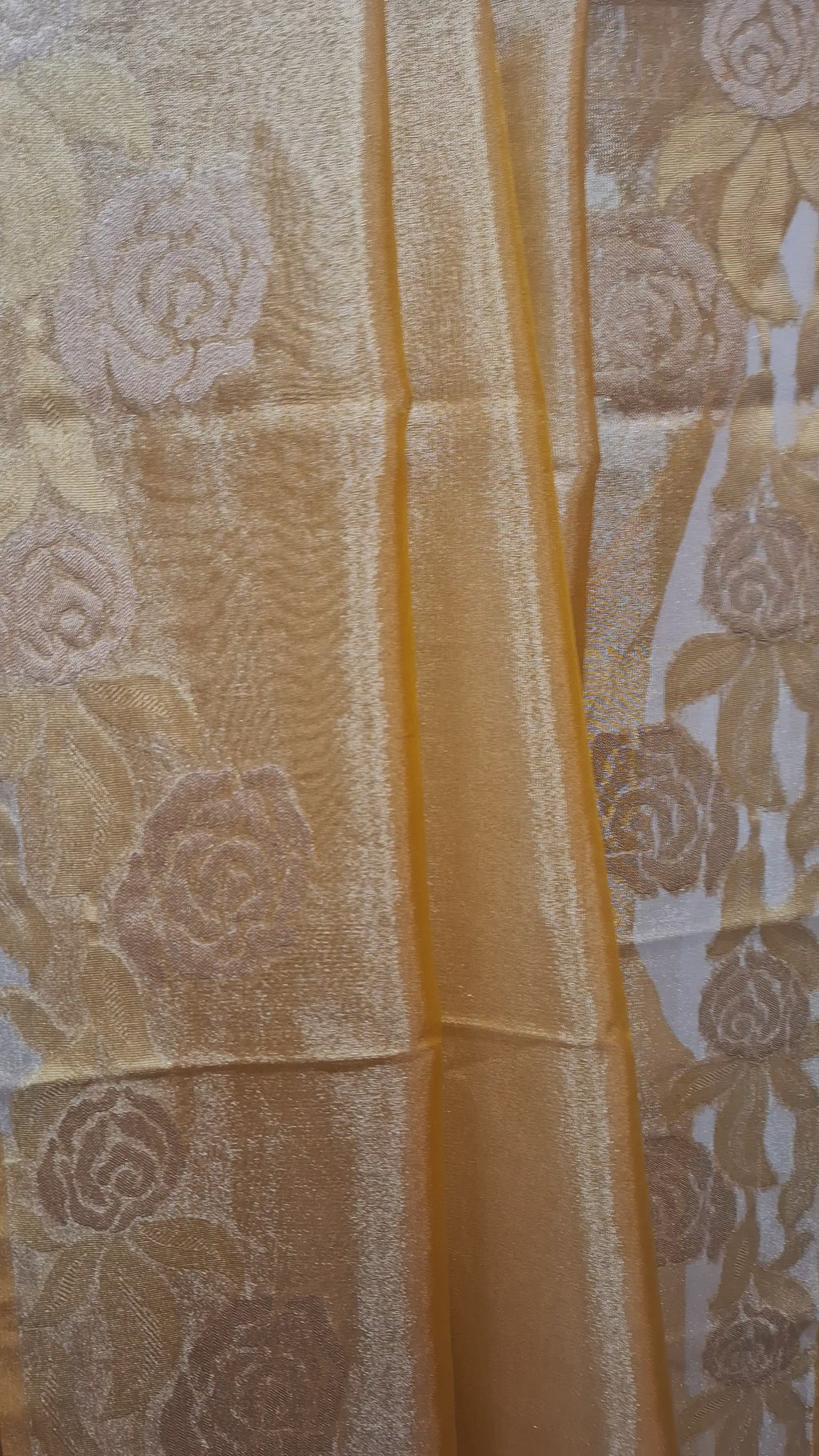Yellow premium Tissue silk Banarasi saree